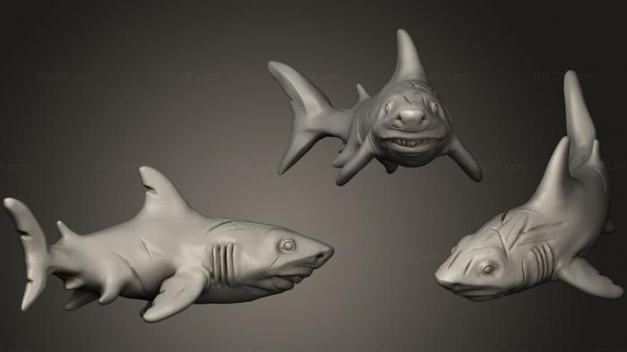 Animal figurines (Shark1, STKJ_1455) 3D models for cnc